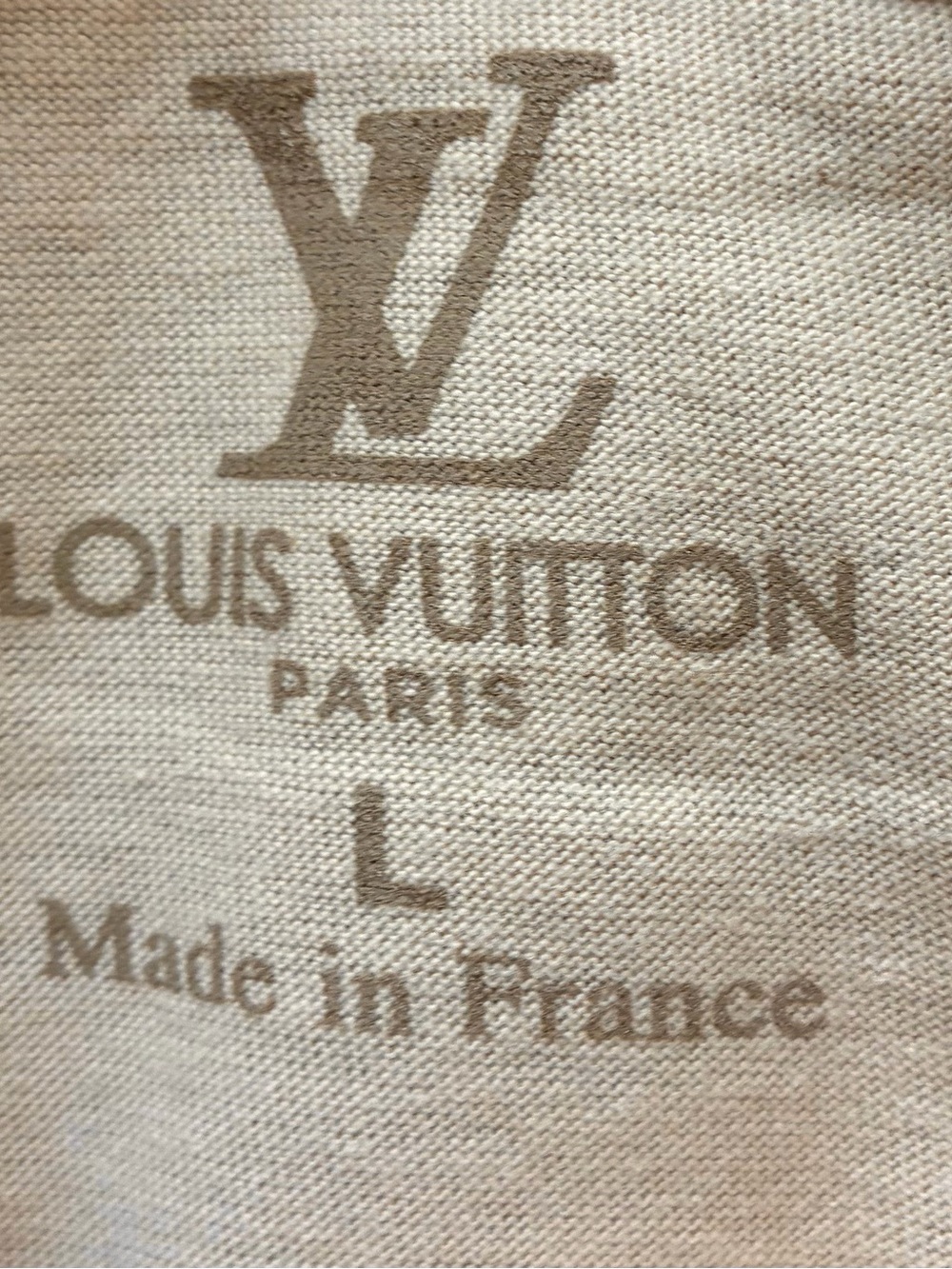 New Luxury LV Off White Cotton Tee Shirt Size L - Picture 5 of 5